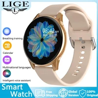 LIGE nuevo reloj inteligente con carga inalámbrica, reloj inteligente con llamadas Bluetooth, relojes para hombres y mujeres, pulsera de Fitness, reloj personalizado con esfera + caja 2025