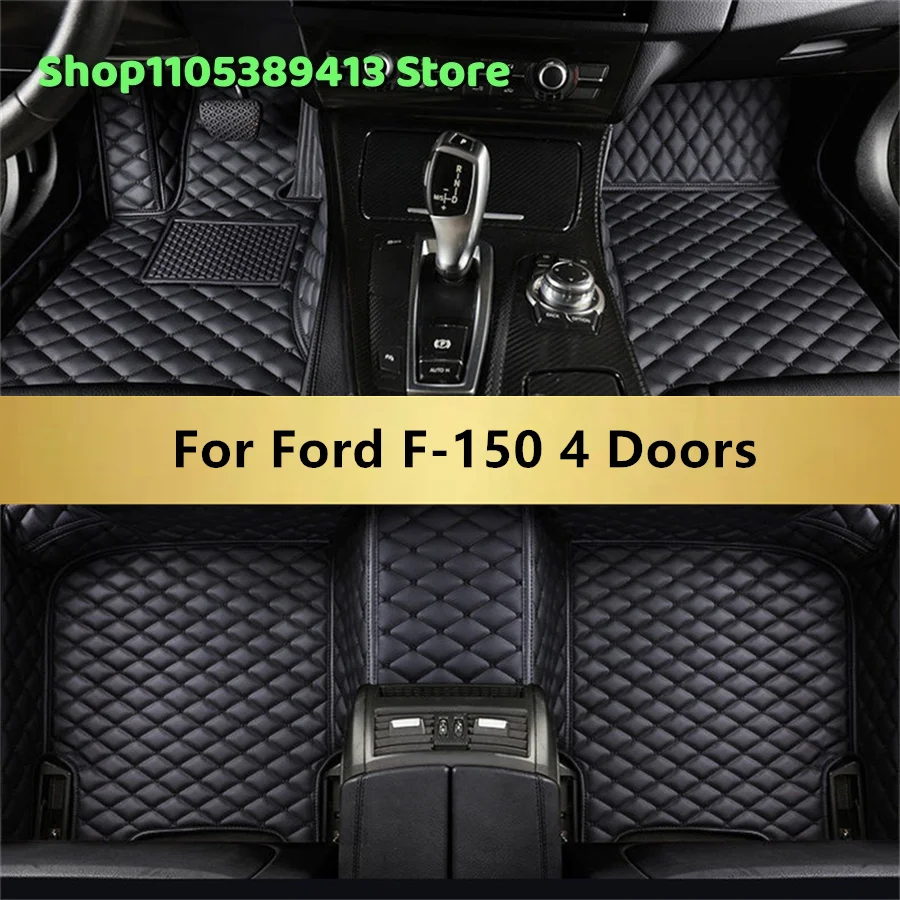 

Custom Car Floor Mats For Ford F-150 4 Doors 2021 2020 2019 2018 2017 2016 2015 Car Mat Accessories Auto Mats Carpets Leather