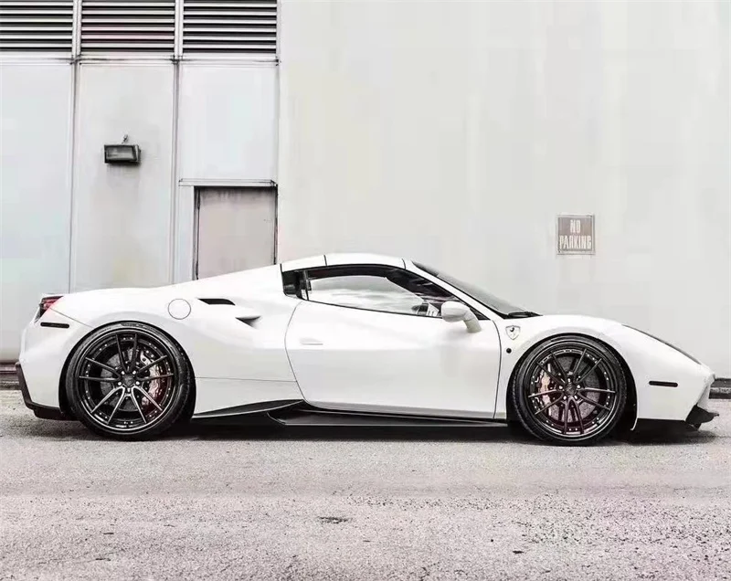 

Used for Ferrari 488 GTB Upgrade Carbon Fiber N-style Front Lip Side Skirt Rear Diffuser Side air Vents Rear Spoiler Body Kit