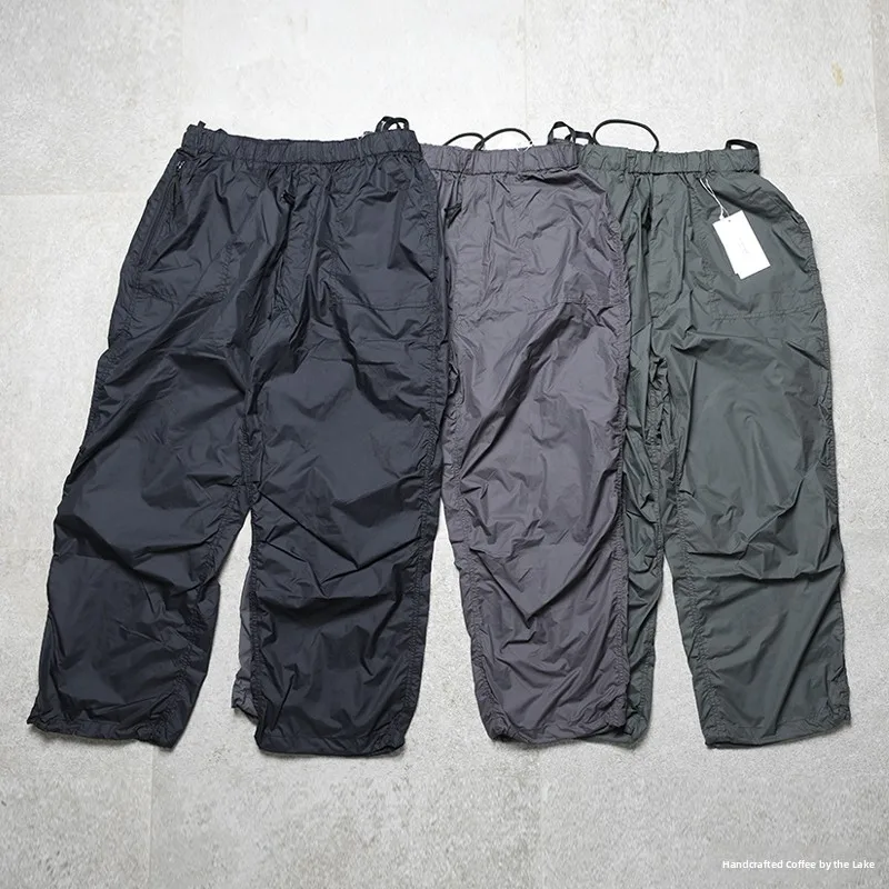 Ultra-Lightweight Nylon Military Pattern Paratrooper Pants Loose Fit Casual Trousers Windproof Thin Fabric Outdoor Style