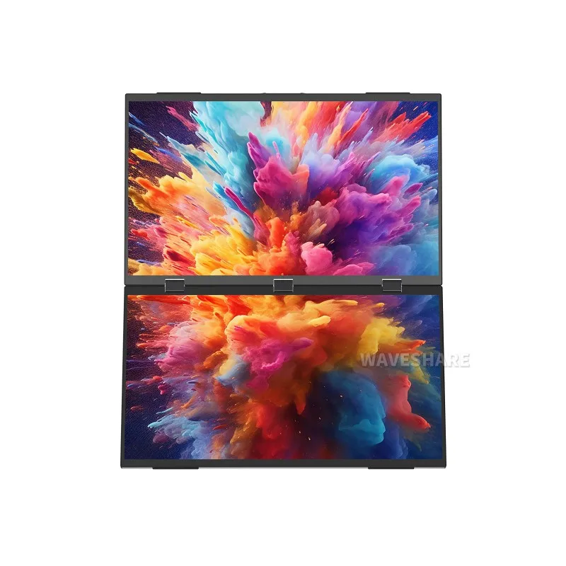 شاشة Waveshare محمولة بشاشة مزدوجة 18.5 بوصة، شاشة مزدوجة قابلة للطي عالية الوضوح 1080 بكسل، 100%sRGB، 178 ° زاوية رؤية واسعة #3
