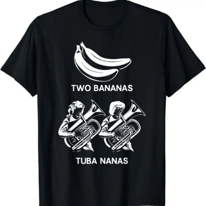 NEUES LIMITIERTES T-Shirt mit zwei Bananen für Tuba-Nanas-Spieler, Witz-Marching-T-Shirt