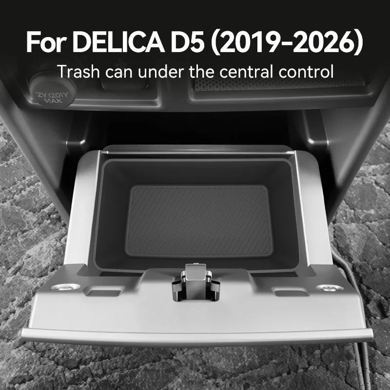 Storage Box Trash Can Organizer for 2019-2026 Mitsubishi Delica D:5, Car Interior Accessories