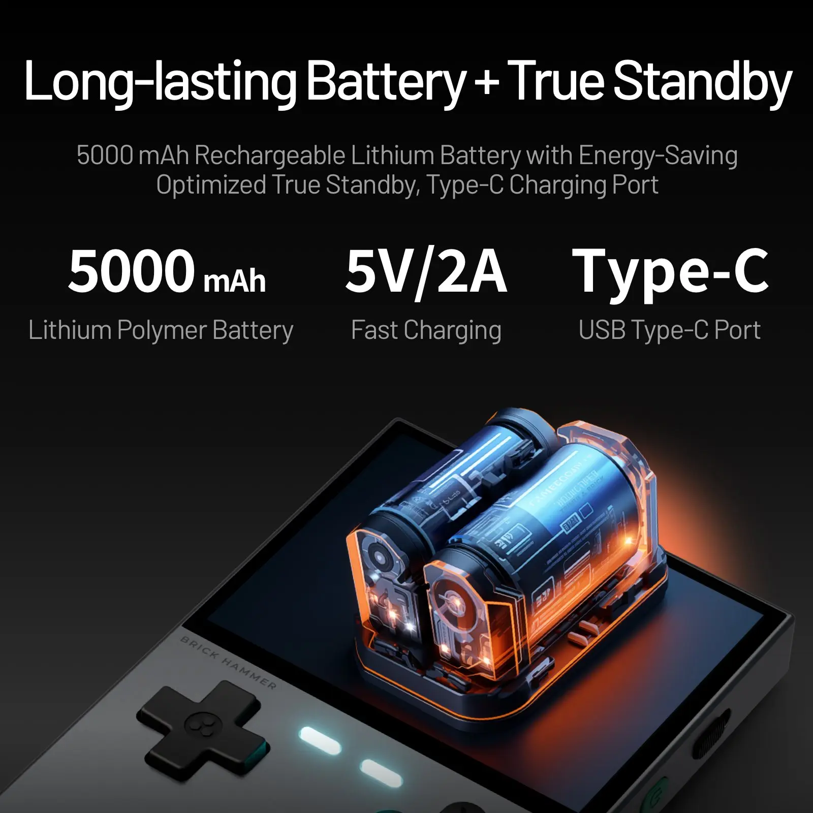 TRIMUI BRICK PRO Handheld Game Console 3.95'' IPS Screen RGB Top Light Dual Hall Joysticks  A133P Linux 4.9 System 5000mAhGifts view 5