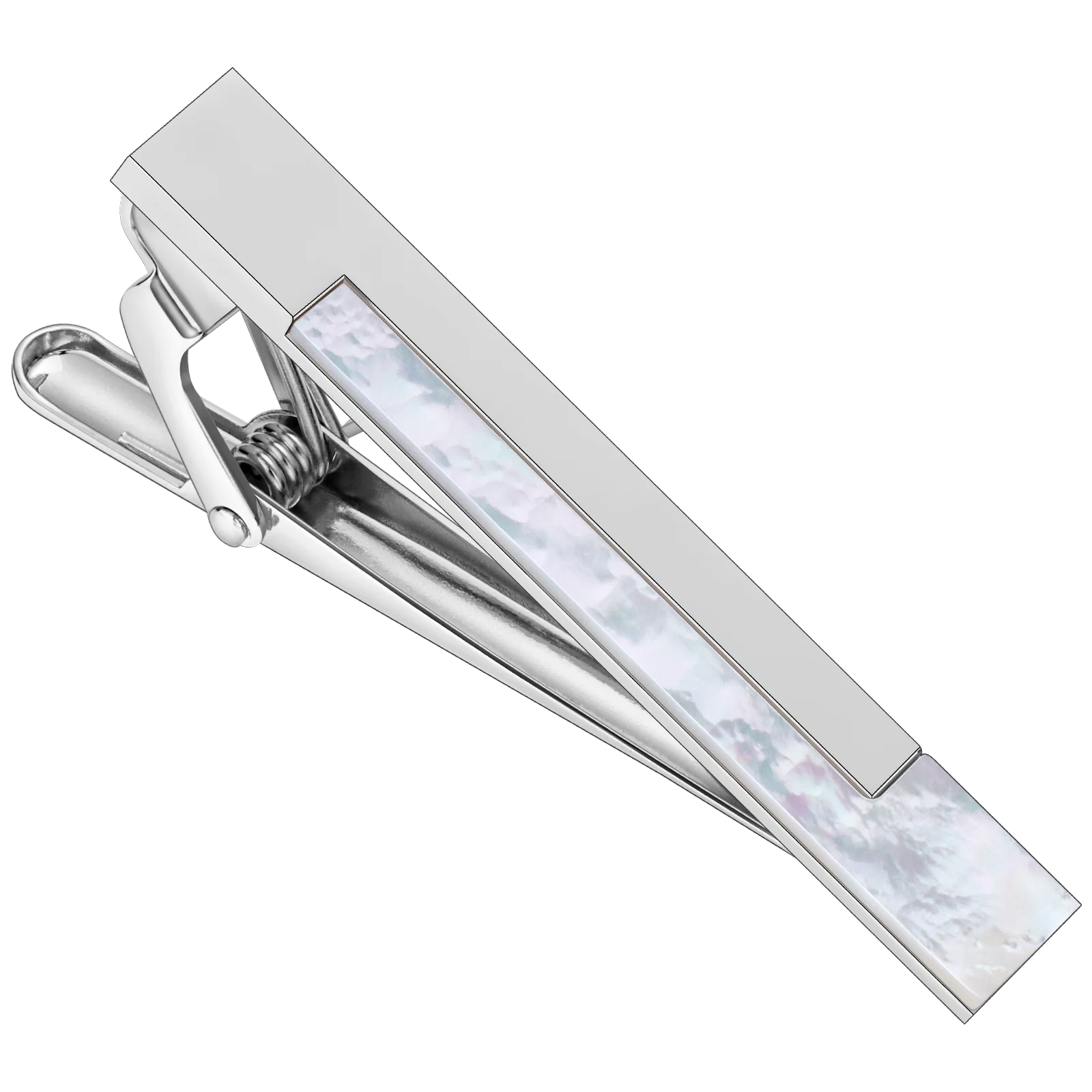 2 Inch Mother of Pearl Tie Clips for Men With Gift Box,Tie Bar for Men\'s Fashion,Suitable for Daily Business Anniversary Wedding