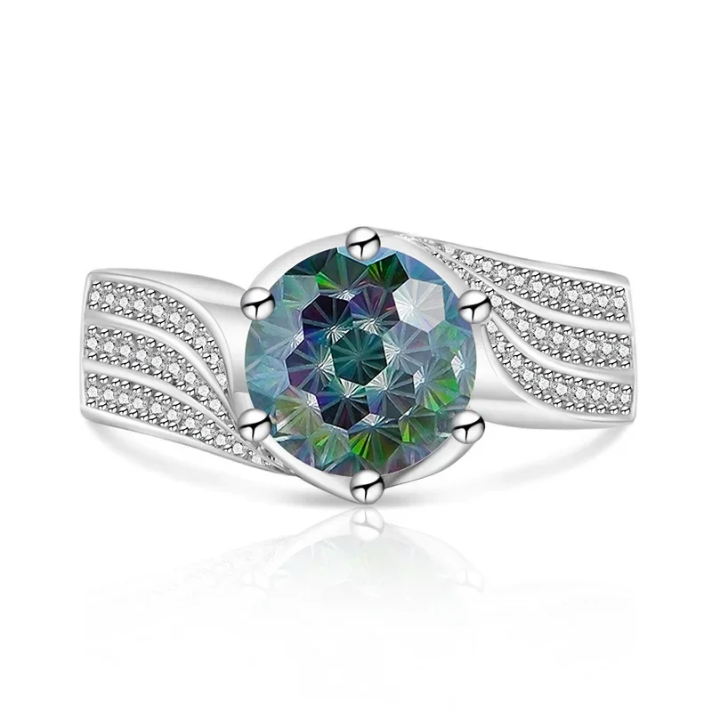 Im Jahr 2026 erscheint der klassische 925 Silber 'Drei Leben, Drei Lieben' Ring mit wunderschönem Schnitt. Der Bezaubernde Papara Diamant Damenstil – Detail 15