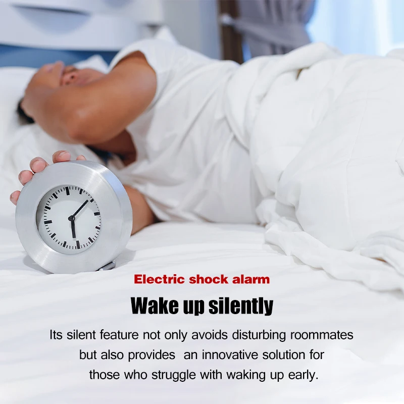 Fitzap3 Shock Clock Smart Electric Shock Alarm Watch Strong Wake-up Alarm Clock autospecificazione Early Pulse Anti-fatica