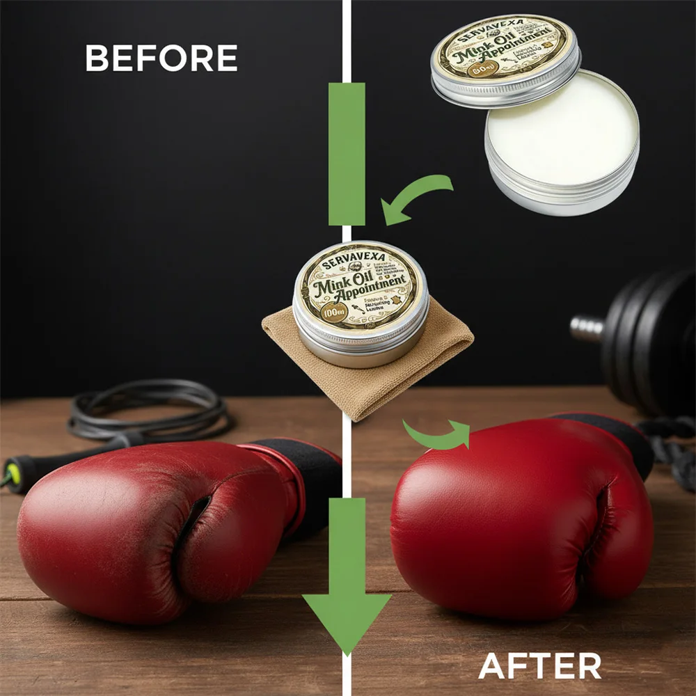 Boxing Glove Specific Mink Oil Cream - Prevents Cracking and Sweat Damage - MMA, Muay Thai, Taekwondo Universal Natural Wax image 5