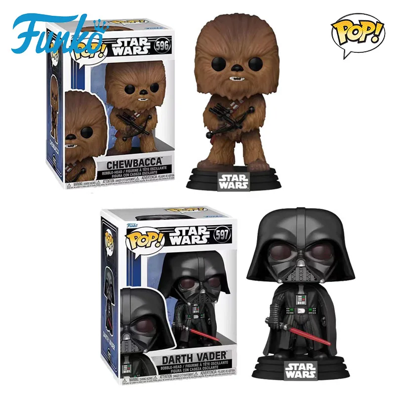 

Funko Pop Original Genuine Star Wars Anime Figure Chewbacca Darth Vader Toys for Boys Girls Gift Collectible Model Ornaments
