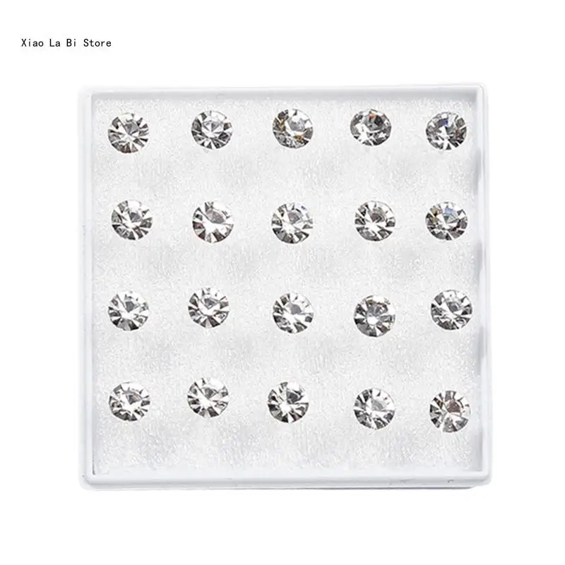 Safe Wear Cubic Zirconia Studs Earrings Cubic Zirconia Embellished Ear Studs Jewelry Stylish Earrings for Daily Wear XXFD