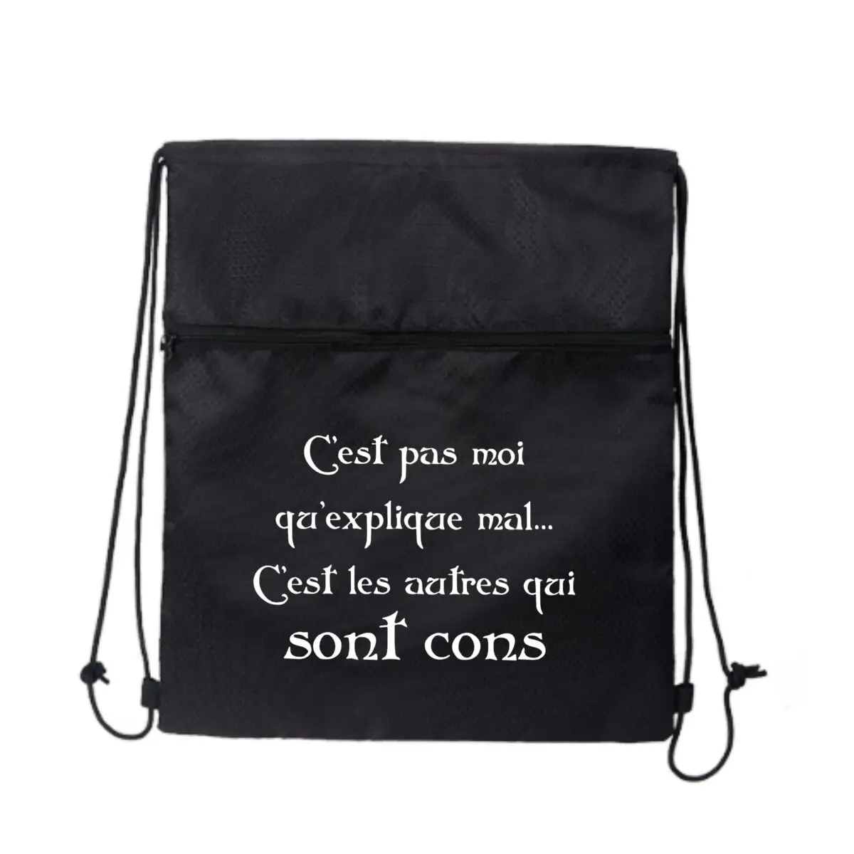 

Французская фраза C'est pas moi qui Lichtque mal C'est les visu qui sont cons Портативный рюкзак большой емкости на молнии на шнурке