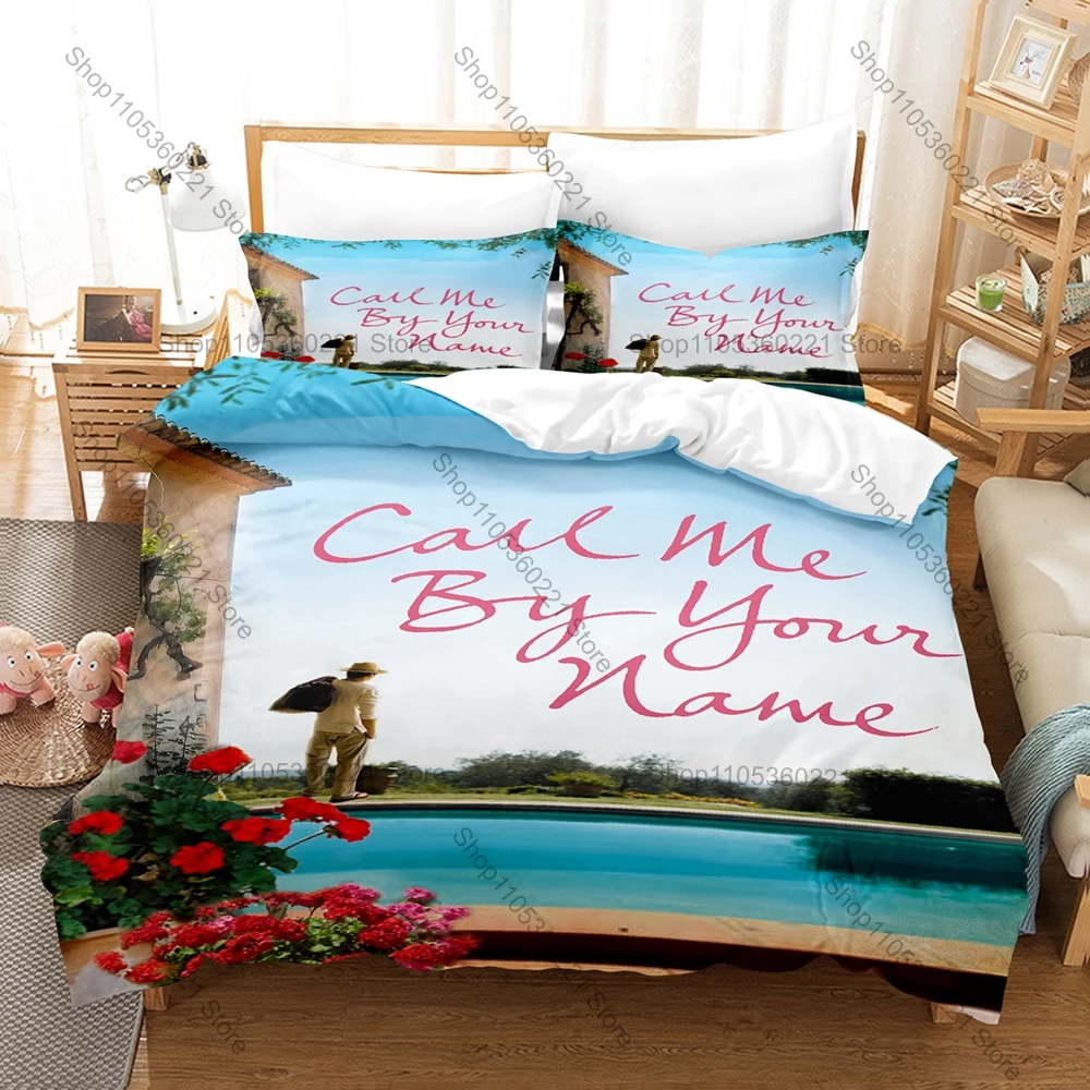 Call Me by Your Name Love Drama Film 3PCS Bedding Set Duvet Cover 2 Pillowcases Microfiber 3D Print Movie Bed Linens Home Decor