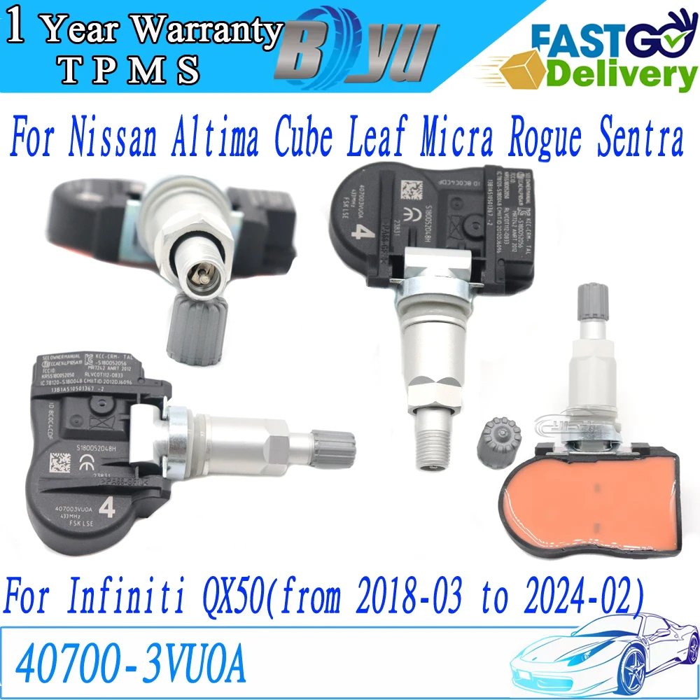 

40700-3VU0A TPMS Tire Pressure Monitor Sensor 433MHz For Nissan Almera Atleon Cabstar Evalia Note NP300 Teana 2004-2024