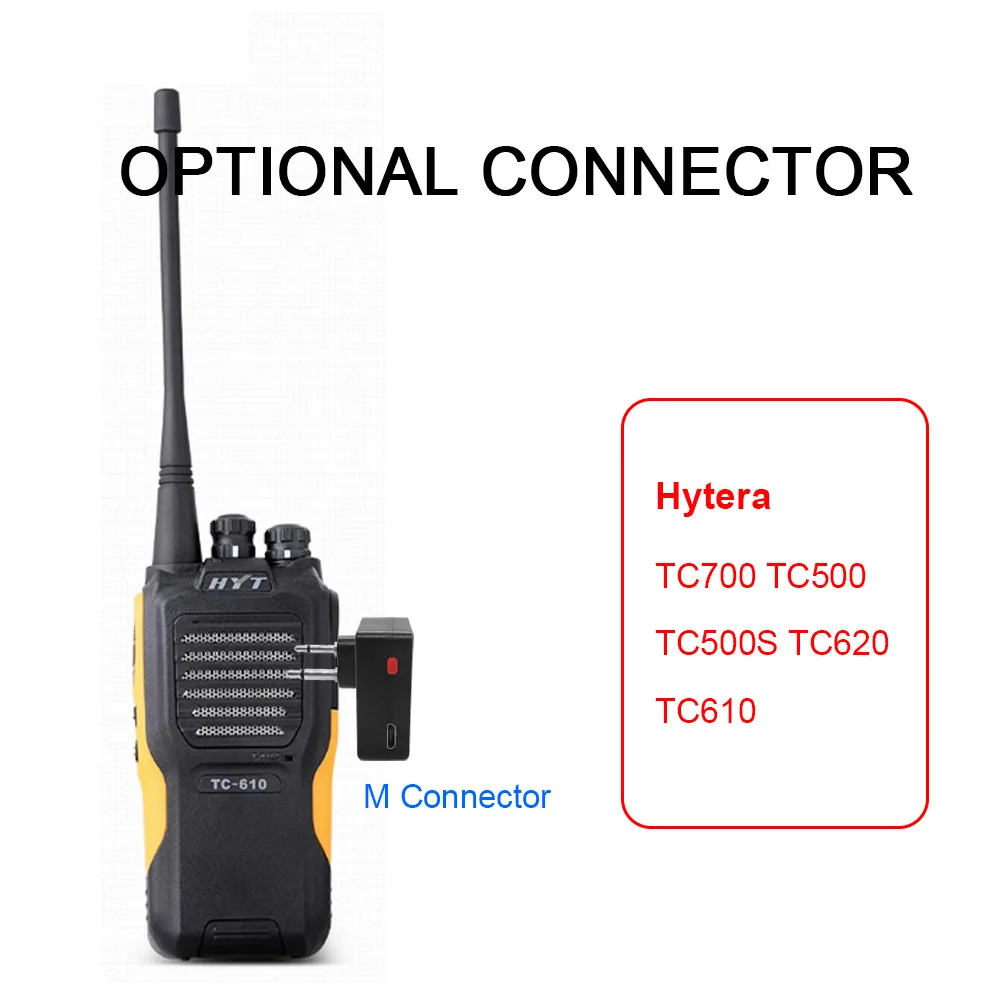 Wireless Walkie Talkie Bluetooth PTT Headset Adapter Earpiece For  HYT TC500 TC600 TC620 TC700 Motor GP300 GP308 Earphone