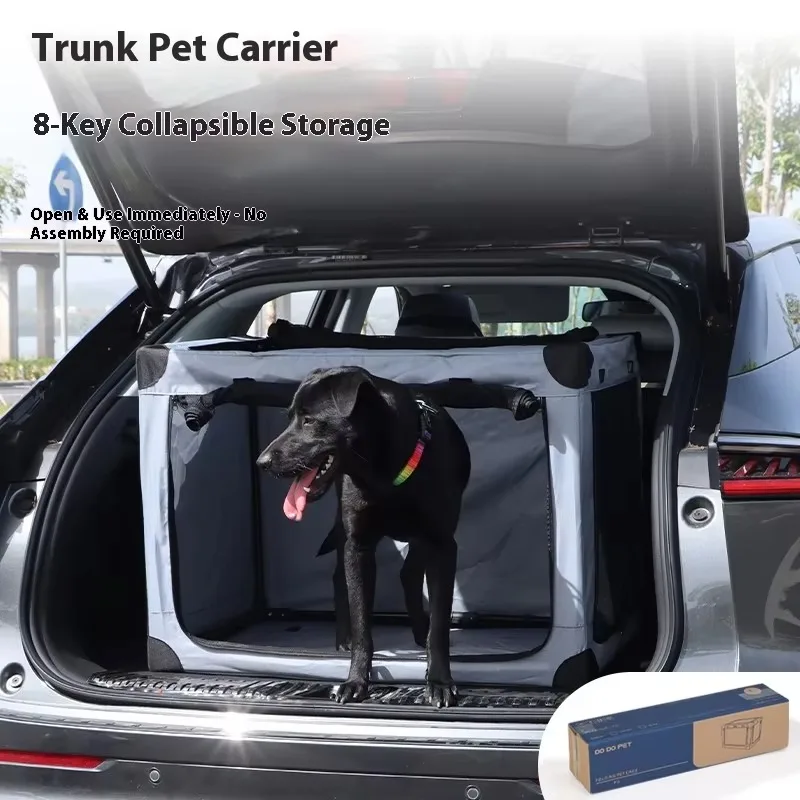 Versatile Foldable Cat Kennel Button Closure Solid Pattern Backpack Heavy Duty Large Size Pet Travel Bag for Big Dogs