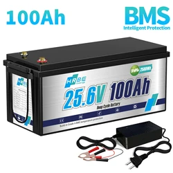 EU stock 24v Lithium Batteries 1280/2560wh Rechargeable 24V 50Ah 100Ah Battery Bulit-in BMS,For RV,Scooter,Camping With Charger