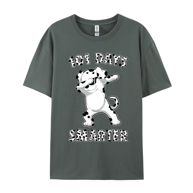 Dabbing Dalmation Dog 101 Days Smarter T Shirts 100% Cotton Fabric Men Tshirt Mens T-shirts Novelty Street Art Designer Oversize