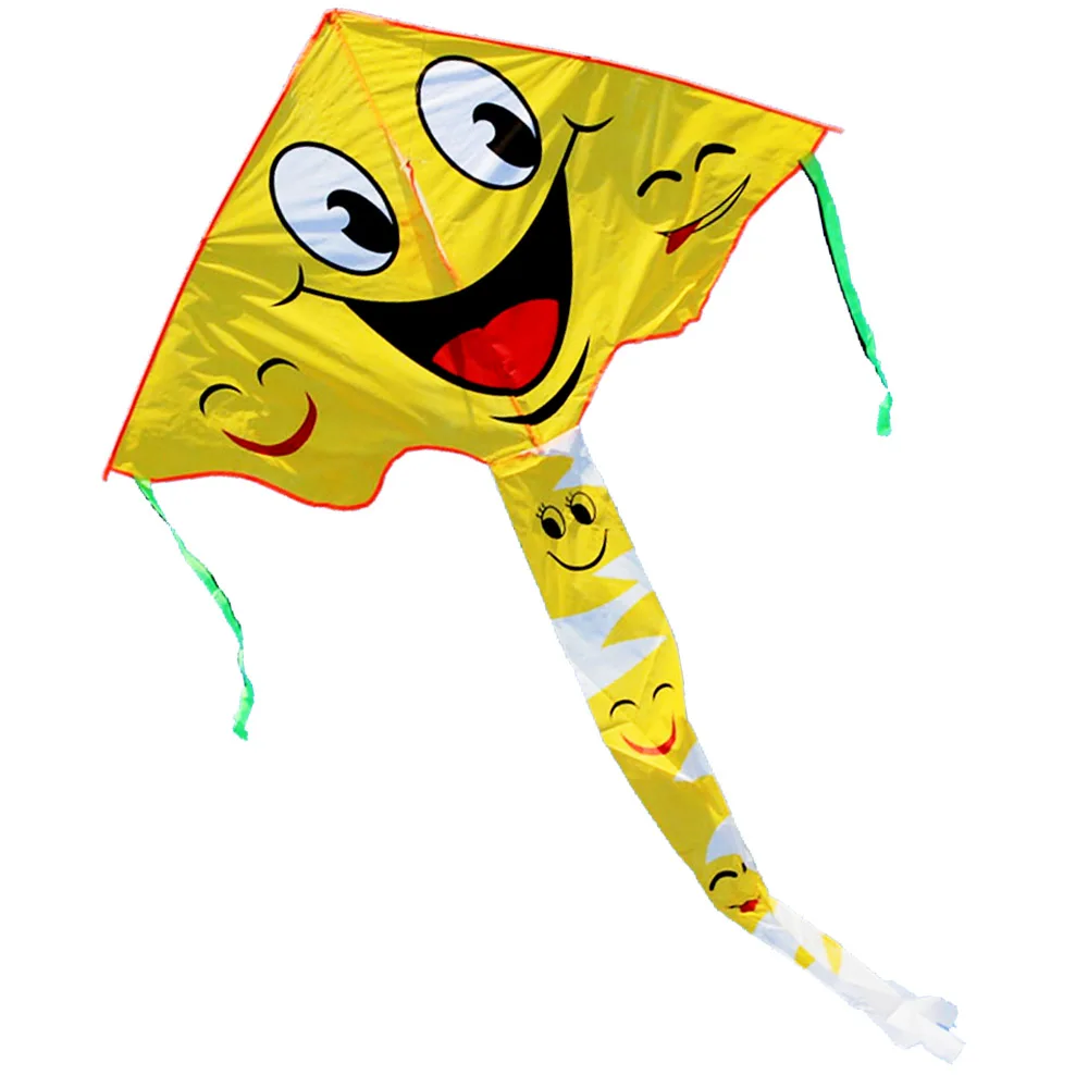 New Outdoor Fun Sports Smile Kites For Kids And Adults Large With String And Handle  Easy To Fly