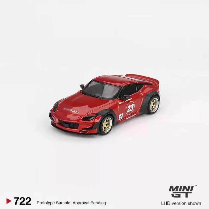 MINIGT 1:64 coche de juguete, vehículo deportivo de aleación fundido a presión, Colección #722, Rojo