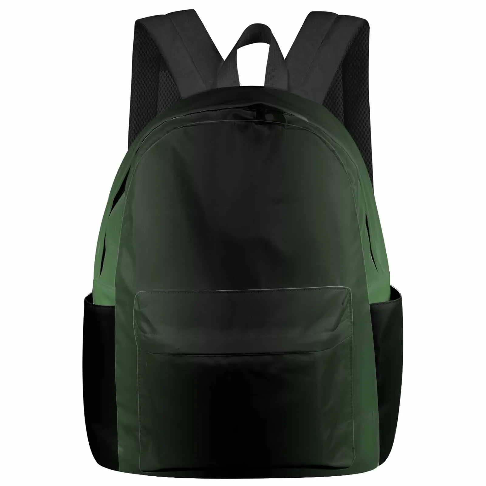 

Grass Green And Black Gradient Backpacks Teenagers Student School Bags Laptop Custom Backpack Men Women Travel