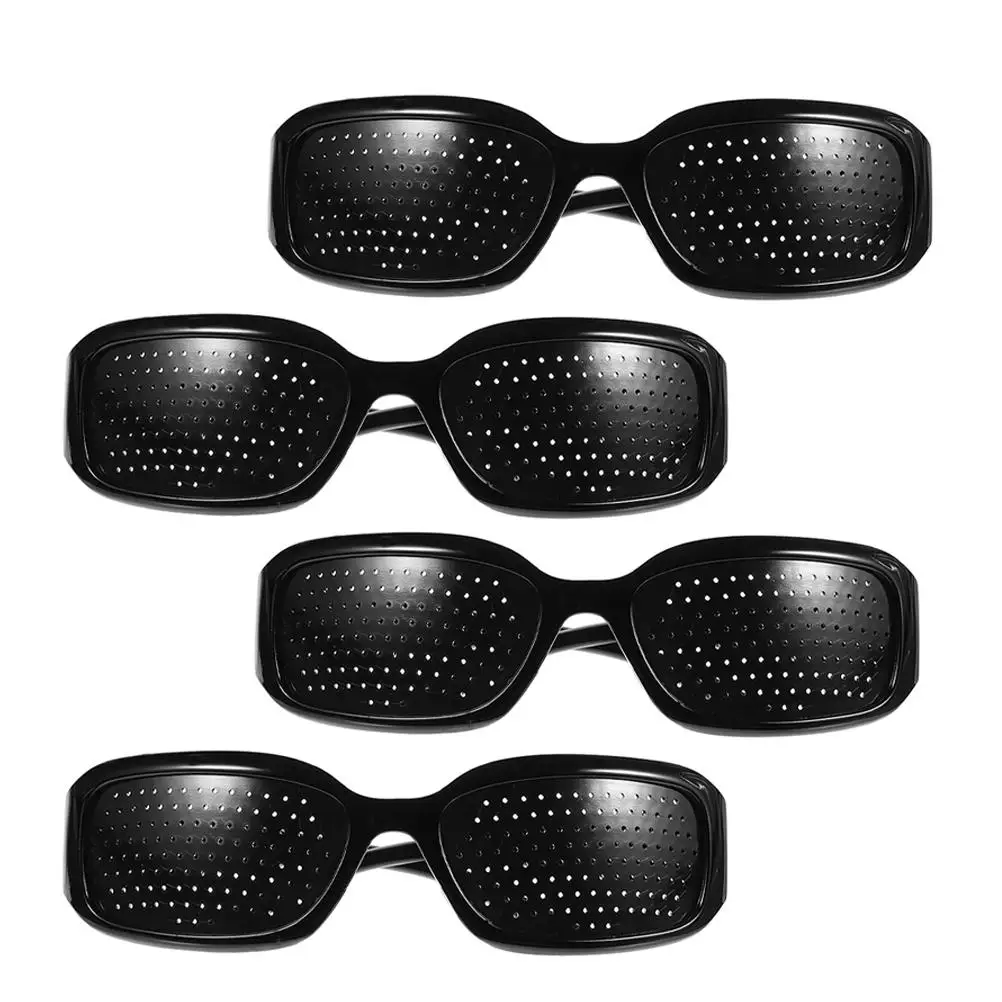 

4pcs Pinhole Sunglasses Lightweight Vision Correction Glasses Protective Eyewear Anti Fatigue Eyes Care Tool Durable Material