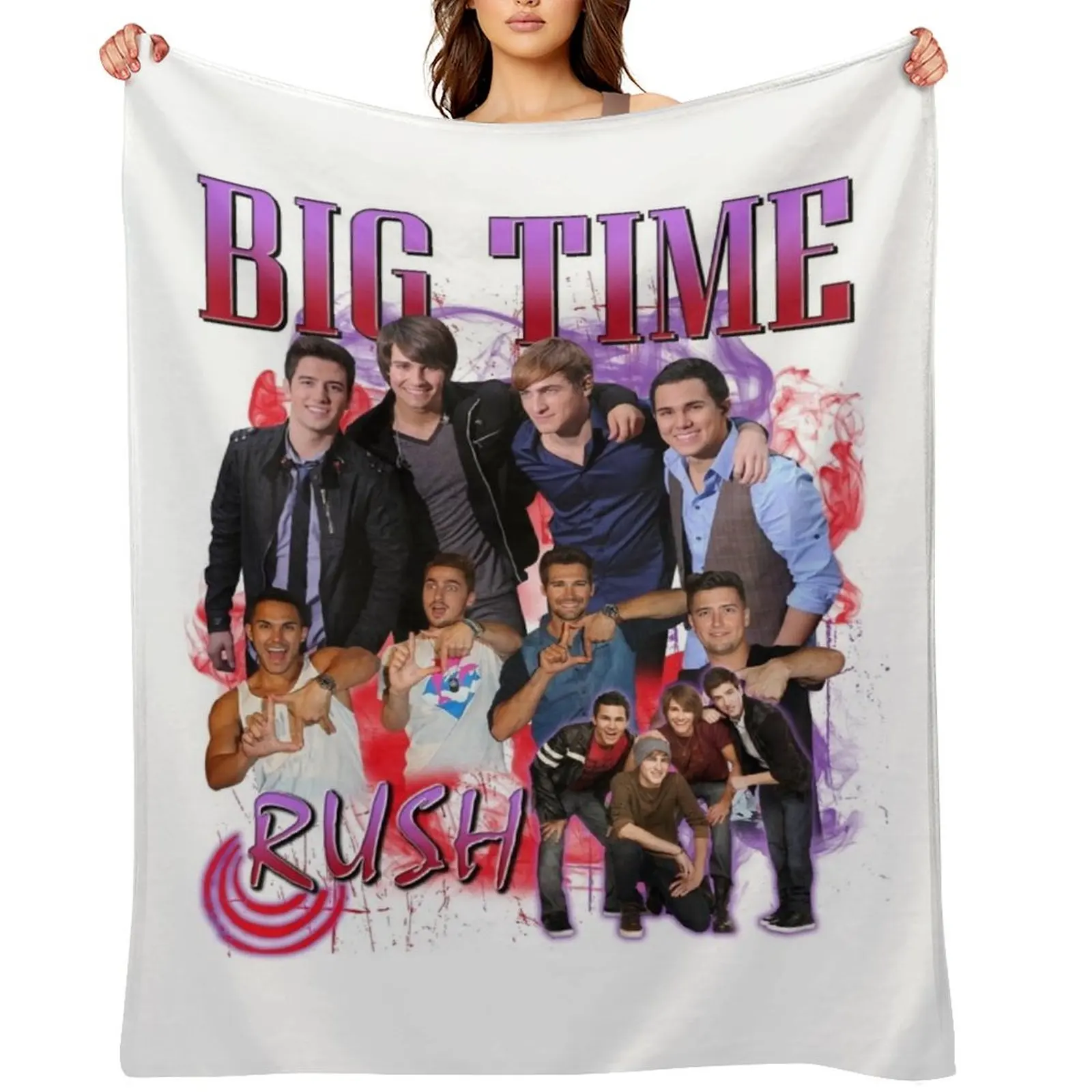 

Big Time Rush Forever Tour 2022 Big Time Rush Fans Throw Blanket Sleeping Bag for sofa Bed Fashionable Travel Blankets