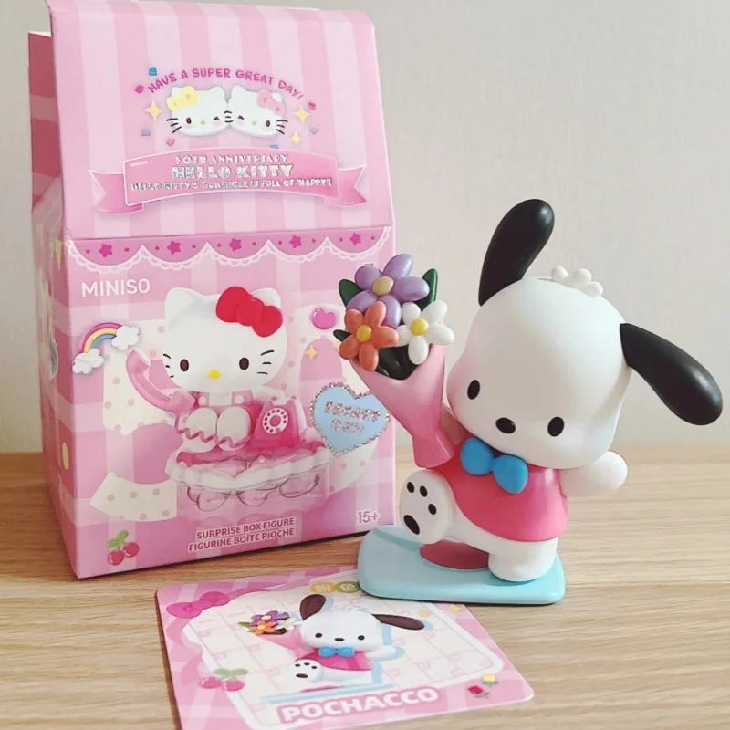 

В наличии, оригинальная серия Sanrio Family Hello Kitty, 50-летие, слепая коробка, фигурка Hello Kitty, орнамент, игрушка Xmax, подарки