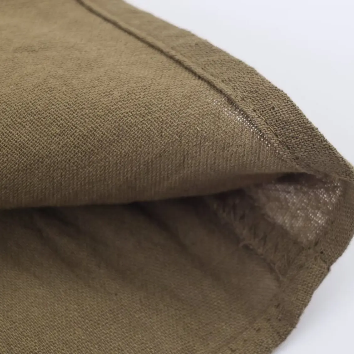 KASLEAD Nieuwe dames Faion Eenvoudige losse borst Geborduurd irt Ademend polyestervezel Lang Sve rond Ne-knopdetail