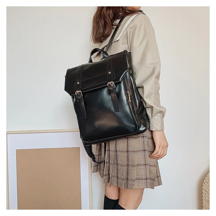 JIAERDI-Sac à dos en cuir japonais pour femme, style preppy, marron, doux, décontracté, mini sacs à dos pour femme, Harajuku, esthétique, cartable JK