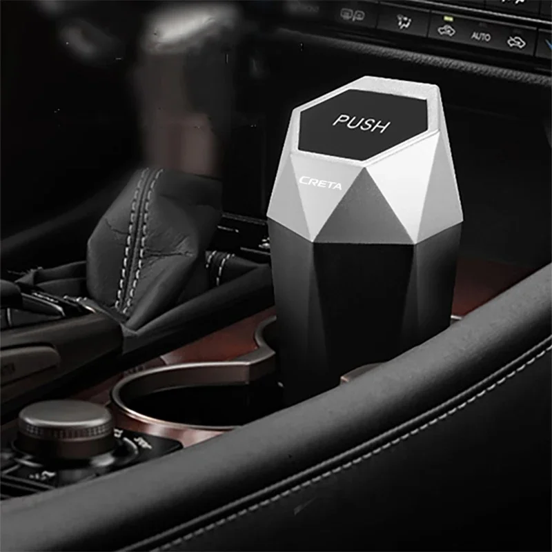 Petite poubelle portable automatique au design diamant Él, facile à nettoyer, utilisée dans la voiture pour Hyundai creta Fête 25, 2020, 2019, 2011