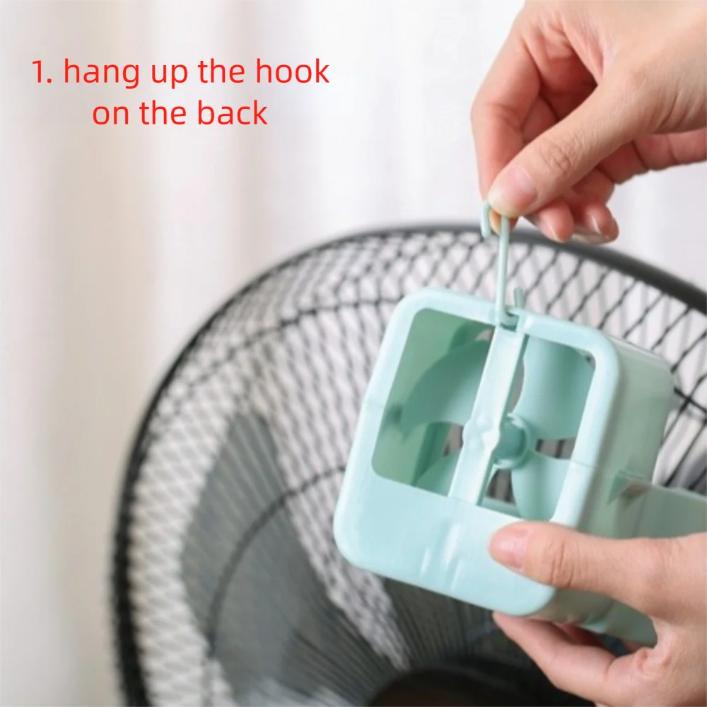 1Set Hanging Fan Cooling Tool Add Ice Cubes with 4 Ice Cup Fan Cooling Accessories Reusable Quick Cooling Fan Tool Set