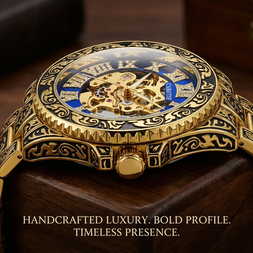 A men's black and red vintage  - Luxury Watch Engraving recension och pris