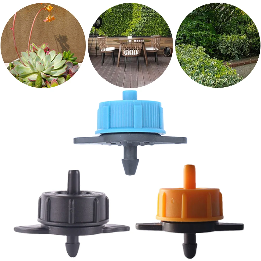 

100pcs Adjustable Drippers Micro Connectors 2L/4L/8L Drip Irrigation Emitters Garden Irrigation System
