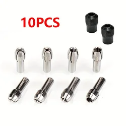 10Pcs Quickly Changed Rotary Collet Set Clamping Nut Fits For Collet Fits Rotary Tools Including 1mm/1.6mm/2.3mm/3.2mm