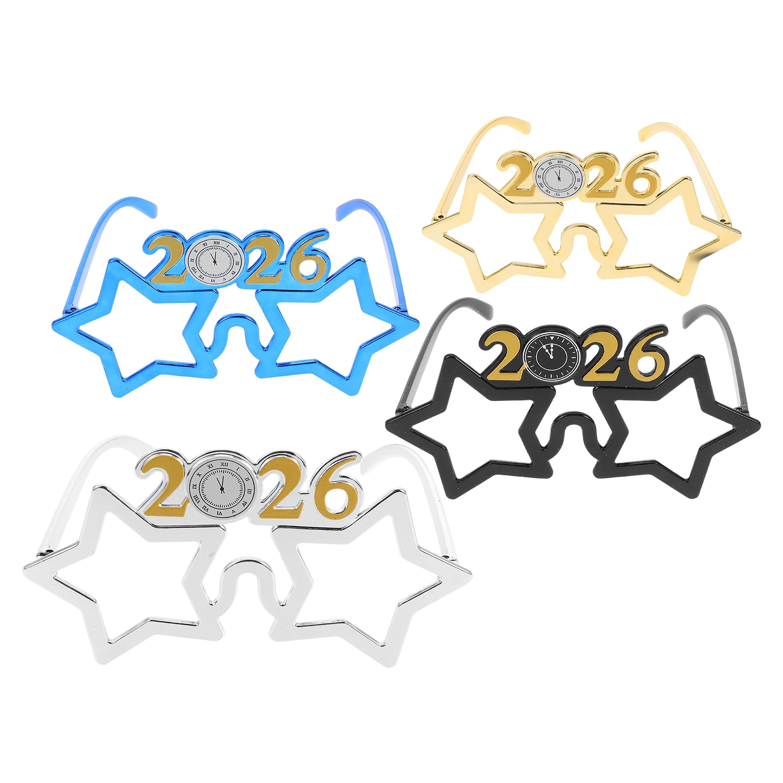 

2026 Glasses New Year Eyewear Party Decorations Props Eyeglass for Glitter Eve Eyeglasses Supplies Happy Christmas