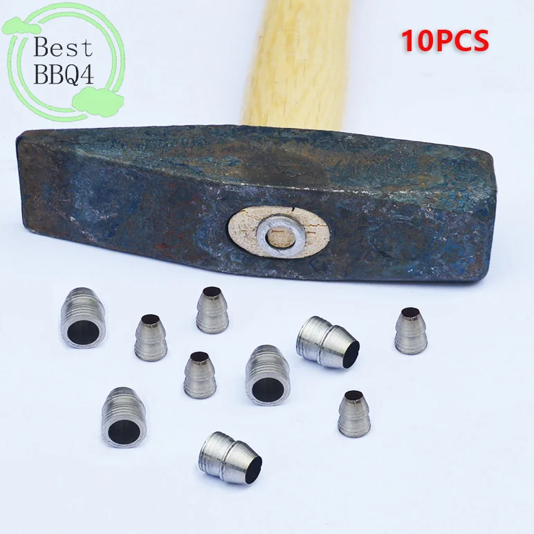 (BBQ4)10pc HMA73 Safety Round Handle Wedge Steel Hammer Handle Splitting Wedge Set For Axe Claw Steel Carpentry Maintenance