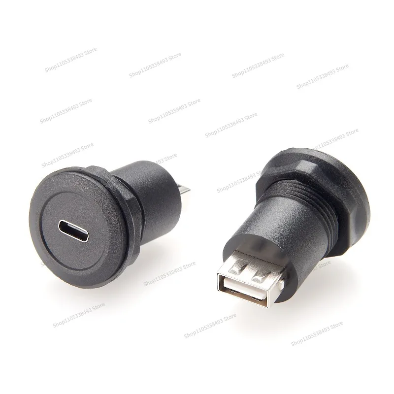 For Round Opening 22 Metal Plastic D Type RJ45 Network Port USB-ABC Female Seat HDMI Aviation Socket Waterproof Connector