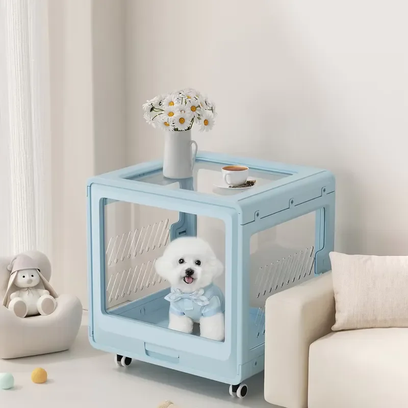 Heavy Duty Clear Acrylic Dog Cage Stackable Pet House Furniture Durable Kennel for Small Medium Dogs Modern Decorative Indoor