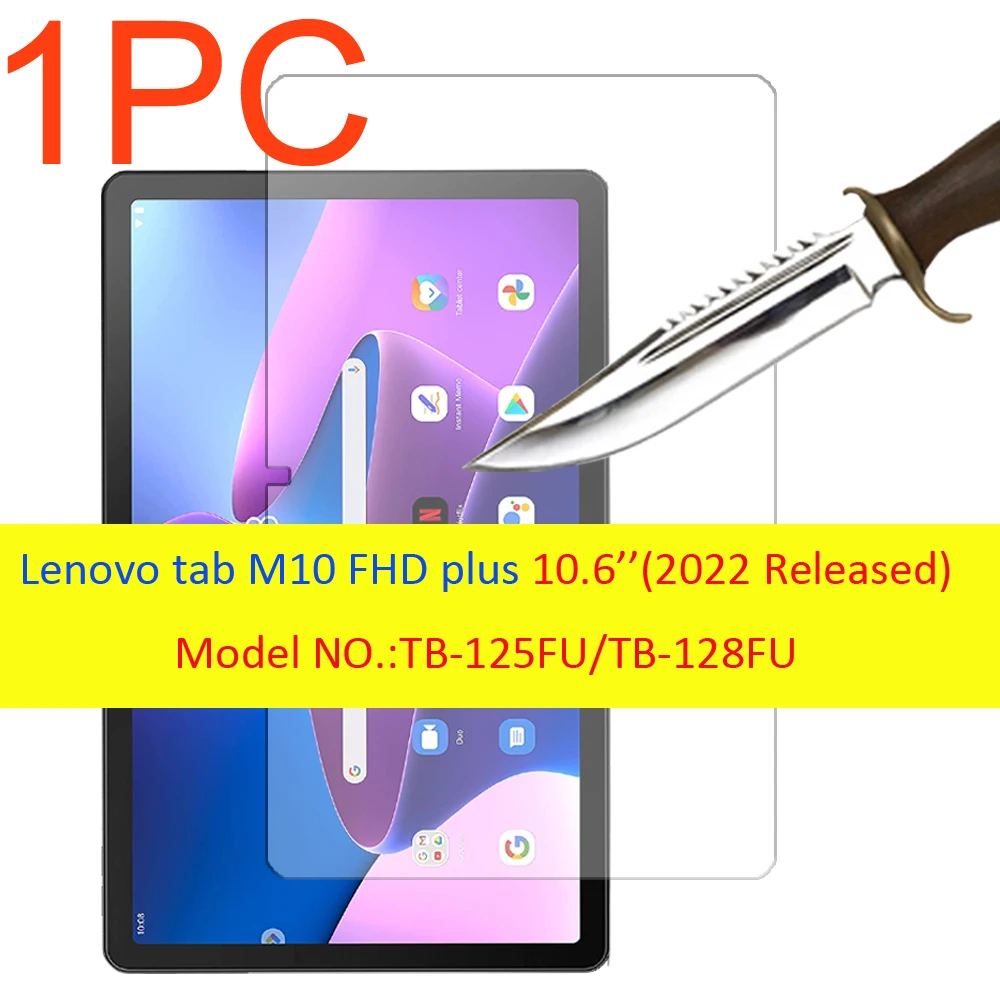 for Lenovo tab M10 FHD plus 3rd Gen 10.6'' 2022 TB-125U Tempered glass screen protector tablet Protective film 9H hardness