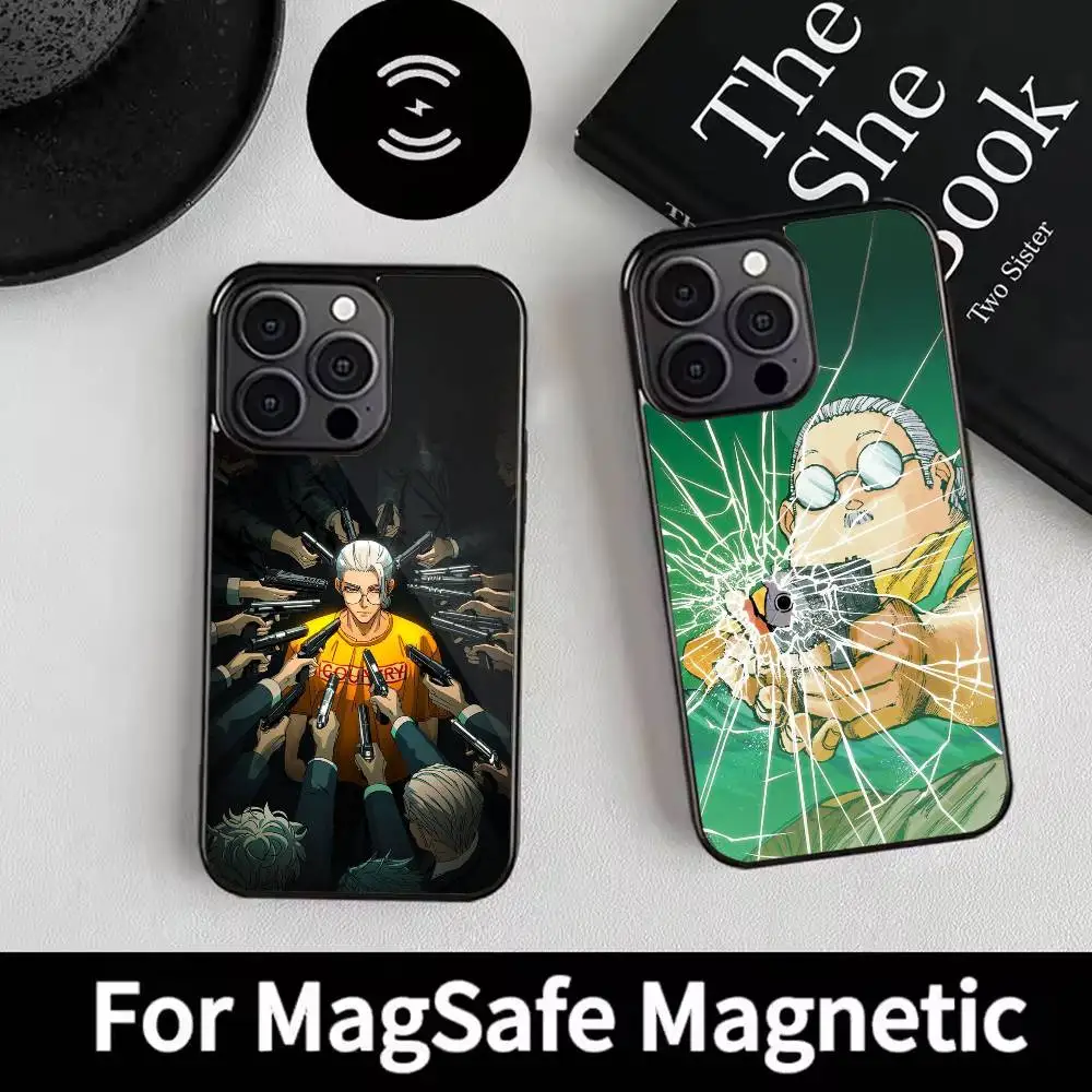 

Anime S-Sakamoto D-DaysS Phone Case For iPhone 17 16 15 14 13 12 Pro Max Plus for Magsafe Mirror Wireless Magnetic Cover
