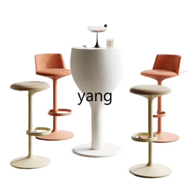 

LTT Nordic Modern Simple Wine Glass Bar Table and Chair Combination Coffee Table Bar Clear Bar
