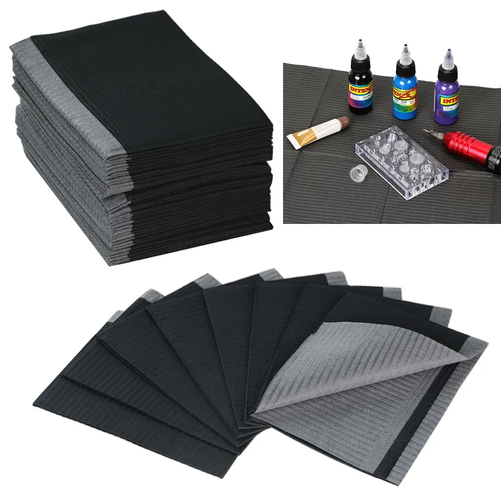 Disposable Double Layer Waterproof Tattoo Tablecloth Permanent Makeup Eyebrow Tattooing Nail Art Stain Resistant Pad Tattoo Tool