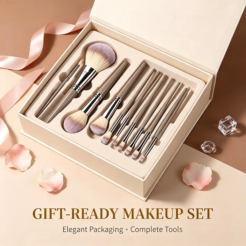 Beauty Makeup Eyeshadow - 20Pcs Set Kuas Makeup Profesional Bulu