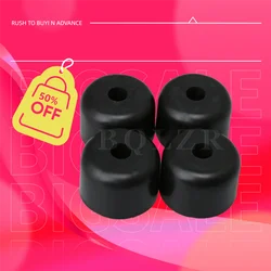 BQLZR  4pcs 50mm Dia 35mm Height Black Plastic Round Furniture Leg 6mm Hole Dia for Table