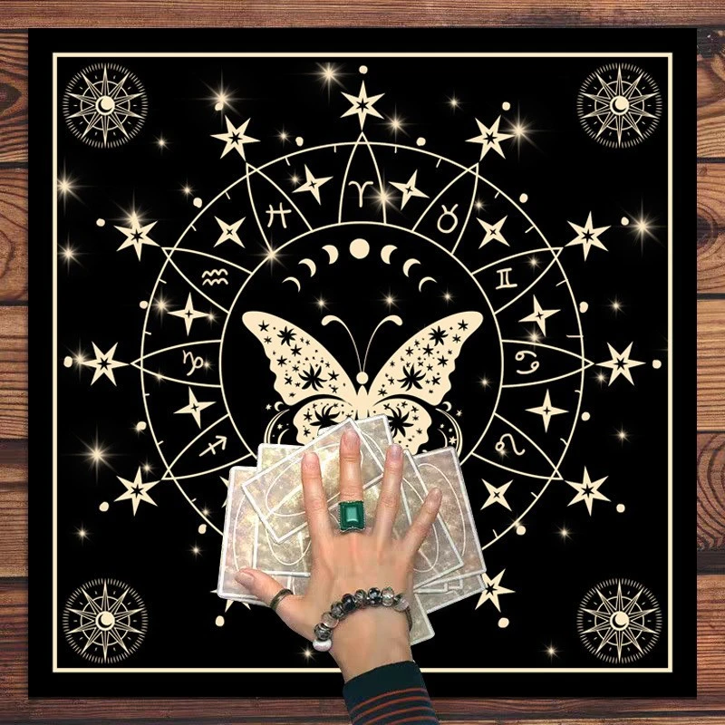Sun Moon Phase Tarot Altar Cloth Divination Spread Mat Witchcraft Astrology Wiccan Home Decoration