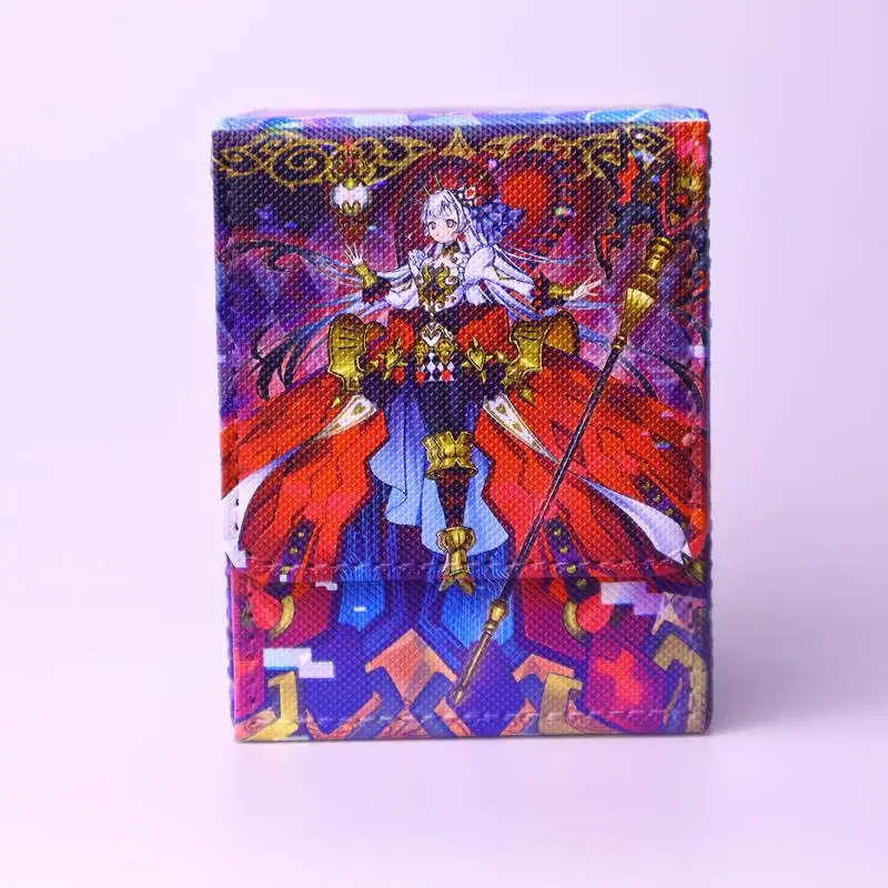 Yu Gi Oh Cards Box self made full color Anime Game Opcg Tcg Ptcg Trading Card Storage Box Diy Pu Collection Card Box 100+