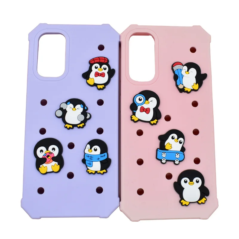 16 قطعة مزيج رائعتين البطريق الحيوانات البلاستيكية الأطفال أحذية السحر تسد اكسسوارات DIY بها بنفسك الصنادل الشعبية الديكور للأطفال X-mas هدية