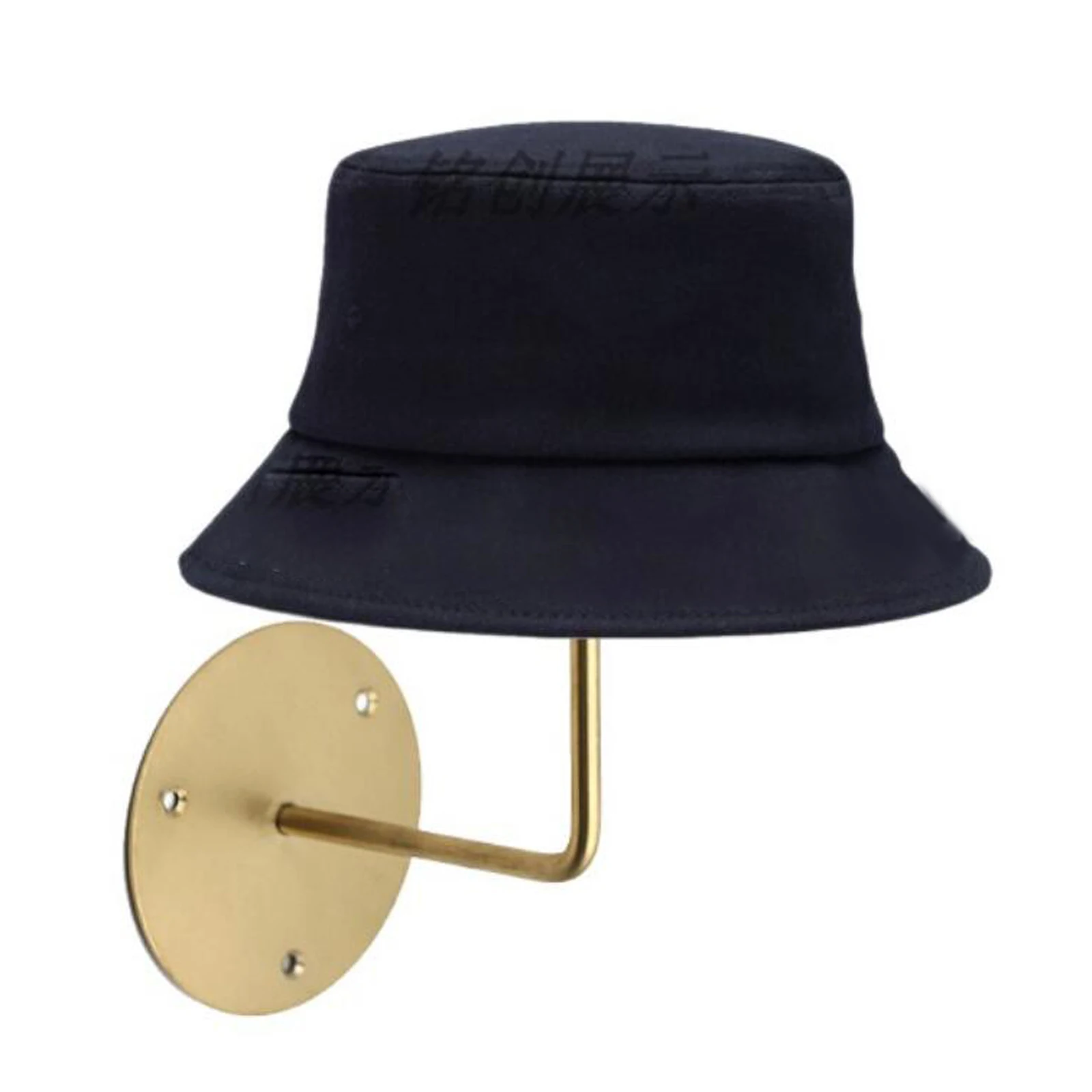 Estante de exhibición de sombreros montado en la pared, acero inoxidable para tienda, entrada, dormitorio, salón, soporte para gorras, ganchos, soporte para casco colgante