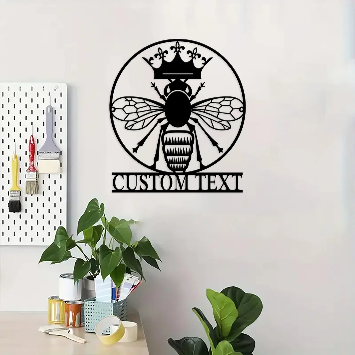 Custom Queen Bee Metal Wall Art Personalized Beekeeper Name Sign Home Decor - Ideal for Home Decor & Gift