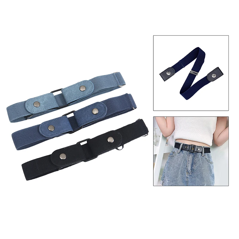 Buckle-Free Waist Belt For Jeans Pants,No Buckle Stretch Elastic Waist Belt For Women/Men,No Hassle Belt